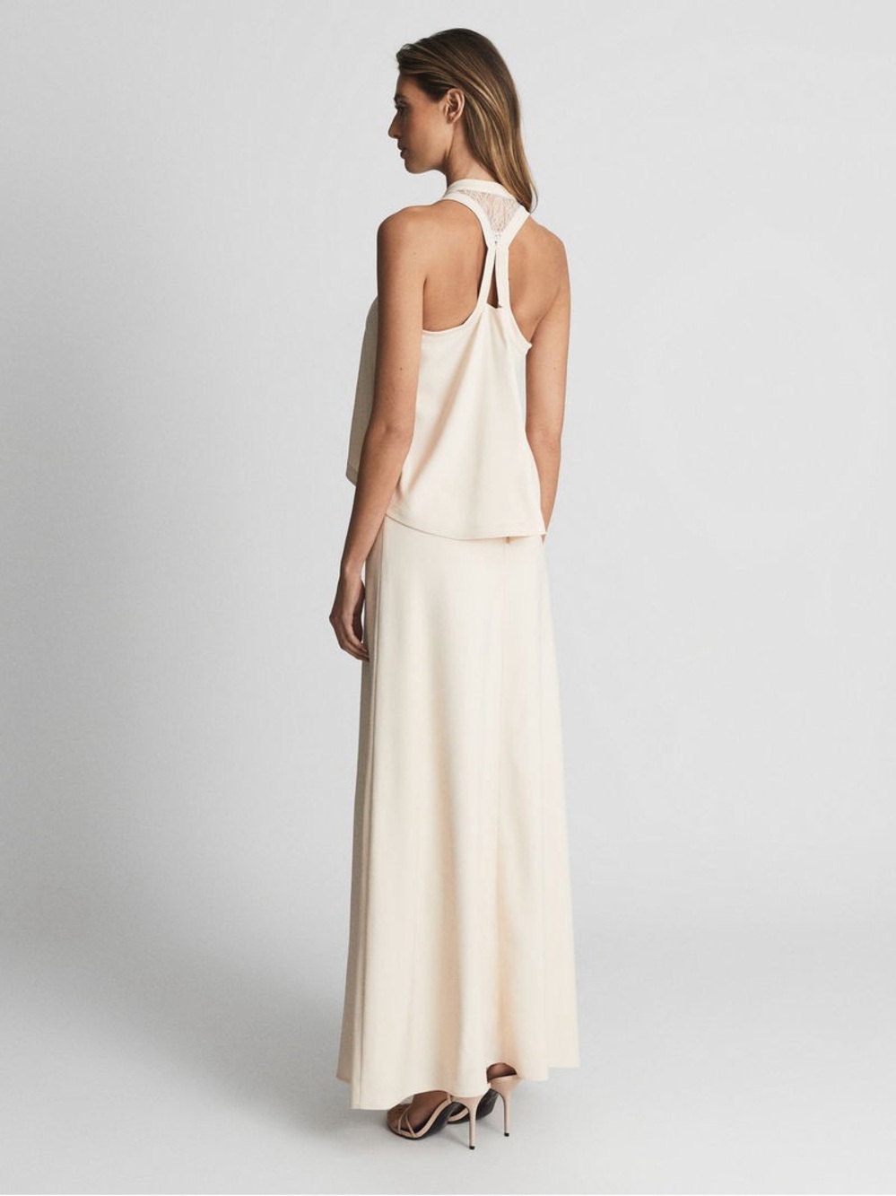 NWT! Reiss Kennedy Lace Back Maxi Dress Ivory Cream Size US 2 25948 - Picture 14 of 16